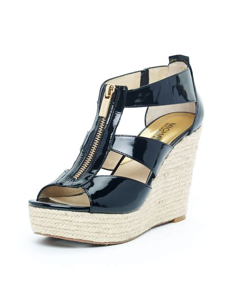 michael kors wedges damita black|michael kors wedges for women.